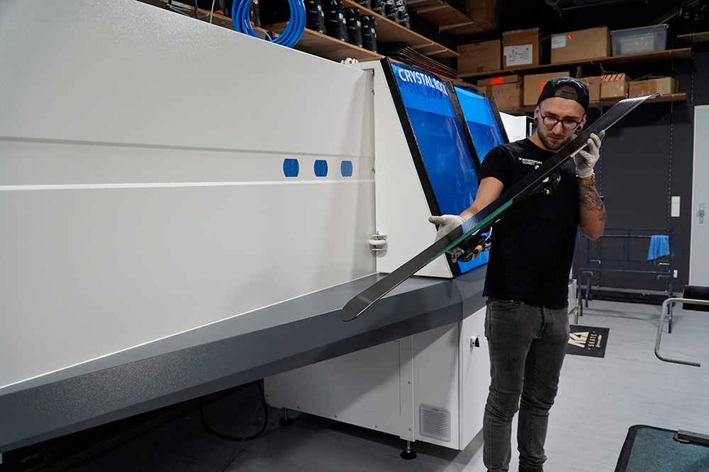 Sport Schrey with new ski service machine MONTANA CRYSTAL ROCK Reference Project Ski Service Machine CRYSTAL ROCK, Sport Schrey, Pforzheim, DE, 2022
